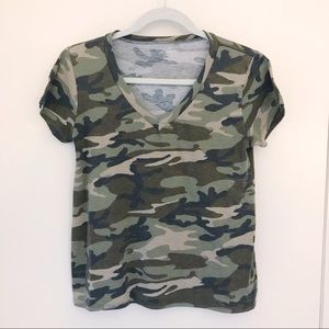 Francesca’s camo v-neck t-shirt
